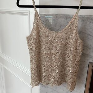 Sugarlips Gold Lace Sequin Camisole